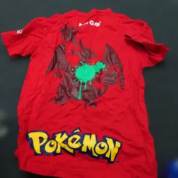 스플래툰 포켓몬 센터 빨간색 T셔츠