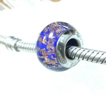 Soulmate 아쿠아 실버 무라노 비즈 블루