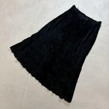 MICALADY 미카레디 블랙 검정 스커트 벨로아 롱