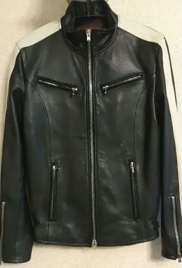 drestrip 드레스트립 소가죽 카우 레더 자켓 라이더스