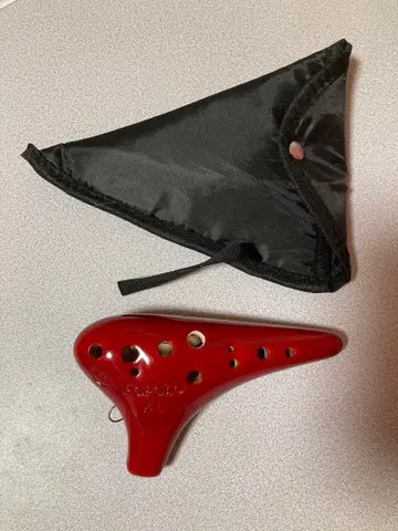 POPOLO 오카리나 칠조 AC 빨간색 케이스 포함