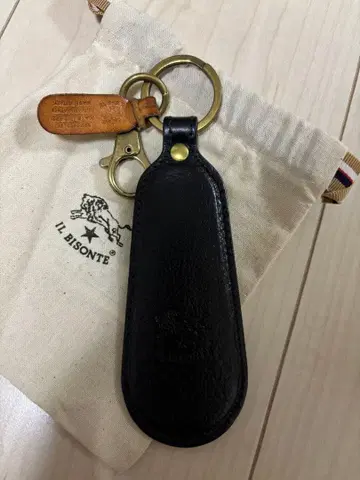 IL BISONTE 가죽 키링 블랙 구두 주걱 휴대