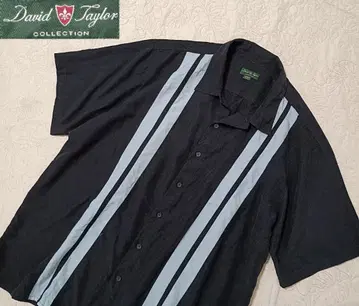 David Taylor 블랙 반팔 셔츠 쿠바 로카빌리 2XL