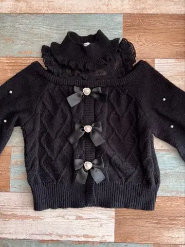 천희코코네 지뢰계 majoretty 양산형 스나계 오프숄더 니트탑