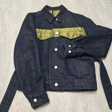 DRIES VAN NOTEN 데님 자켓 네이비 골드 드리스34