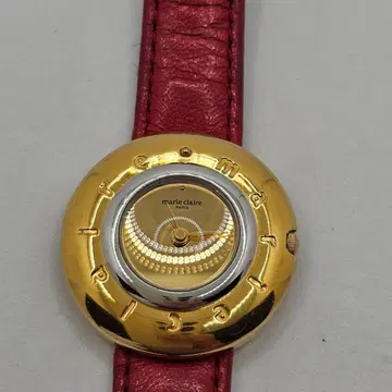 [배터리 교환 완료] 마리끌레르 손목시계 골드 라운드