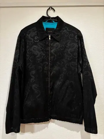 레어: NOISE MAKER 블루종 드래곤 자카드 로고 자수 M사이즈