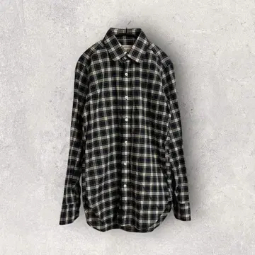 브리라 토마스 메이슨 와이드 칼라 체크 셔츠 38 빔즈