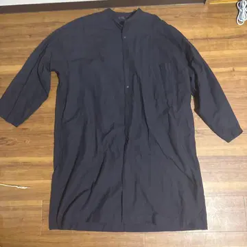 무인양품 MUJI 블랙 XL 노카라 샵코트