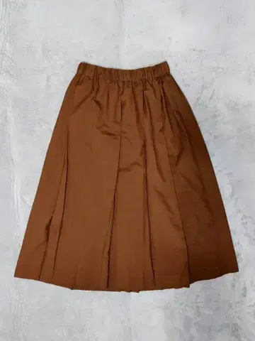 Le glazik 루그라지크 Bshop 개더 플리츠 스커트 브라운