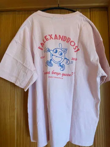 [ALEXANDROS] T셔츠 핑크 L 사이즈