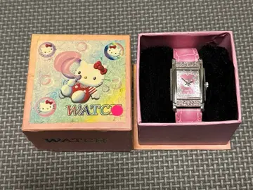 Hello kitty 핑크 아날로그 손목시계 미사용품 키티