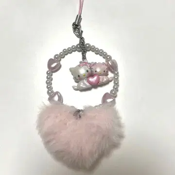 산리오 스트랩 헤이세이 출생 캐릭터 포근포근 하트 챠미 키티