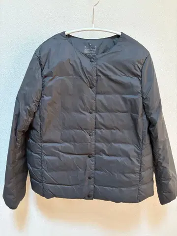 그레이 무인양품 노카라 다운 자켓