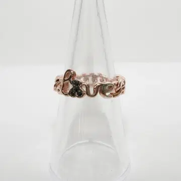 TOUS 반지 12호 블랙 스피넬 925 각인 실버 3.3g