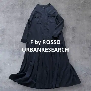 에프바이로쏘 루즈핏 히요쿠 밴드 칼라 블랙 롱 원피스