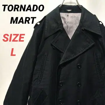 TORNADO MART 토네이도 마트 트렌치코트 남성용 L 블랙