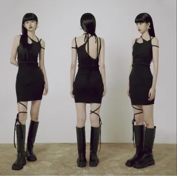FLAREUP 미니 원피스 블랙
