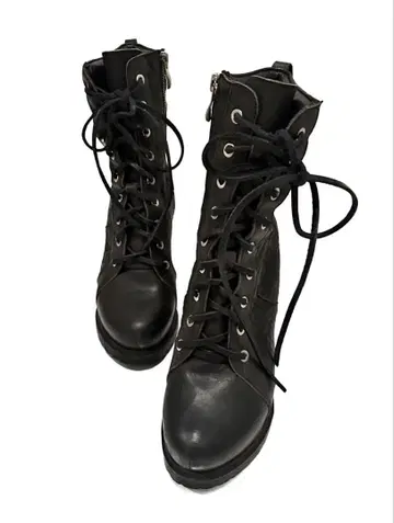 swag 당시물 갸루 천연 가죽 cobra 스터드 웨지 통굽 부츠