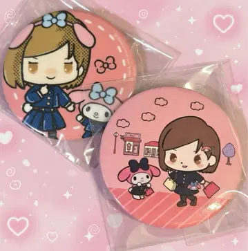 주술회전 산리오 캔뱃지 쿠기사키 노바라 마이멜로디 세트