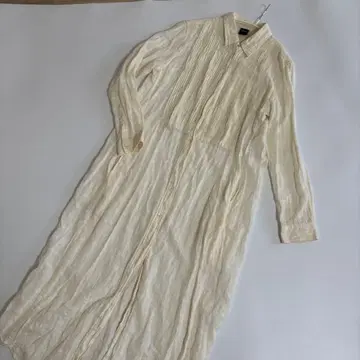 ASPESI 시어 셔츠 원피스 긴팔 체크