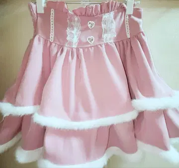 지뢰계 양산형 스커트 밑단 퍼