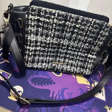 하운드투스 체크 패턴 백 숄더백 트위드백 노에미 양산형 지뢰계