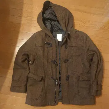 Gap 브라운 후드 부착 더플 코트