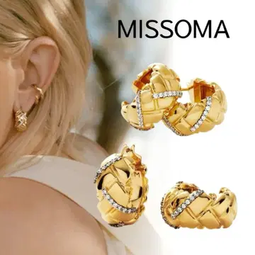 [ MISSOMA ] LUCY WILLIAMS 파베 와플 후프 귀찌