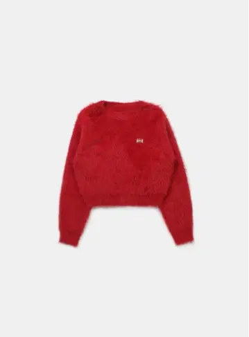 BADBLOOD 레드 크롭 스웨터