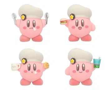 커비 카페 한정판 가챠 플로키 피규어 4종 세트