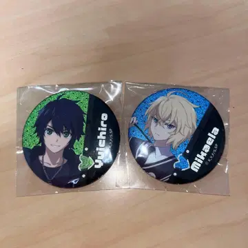 종말의 세라프 카라철 캔뱃지 백야 유이치로 백야 미카엘라 2개 세트