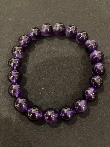 가격 인하! 우루과이산 자수정 9mm 후반, 안지름 17.5cm