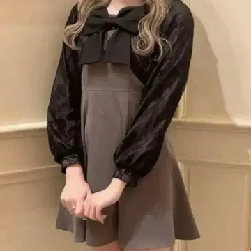 evelyn 레이스 볼레로 포함 원피스 양산형 지뢰계