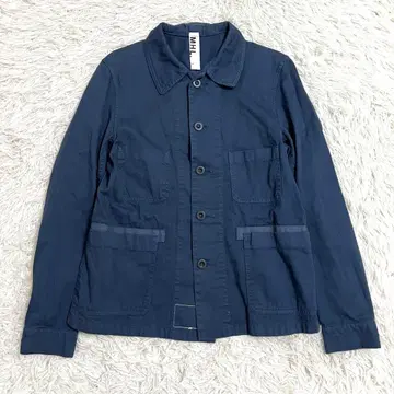 MHL 코튼 워크 셔츠 자켓 포켓 네이비 S