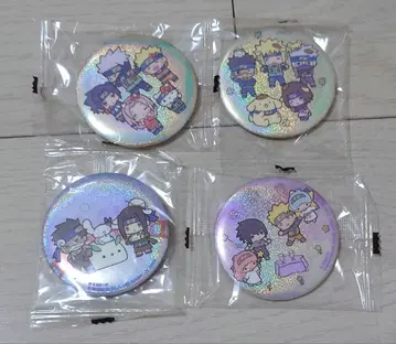 NARUTO 산리오 캔뱃지 4개 세트 미나토반 제7반 재불참 백