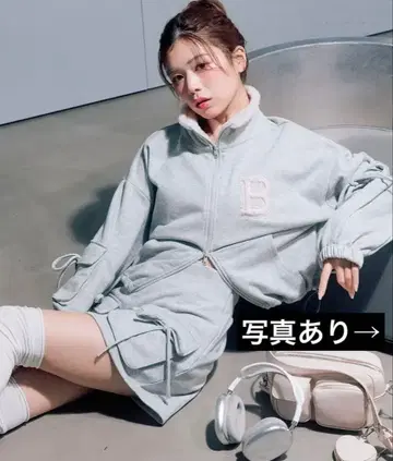 OLIVE des OLIVE 플리스 로고 지퍼 자켓