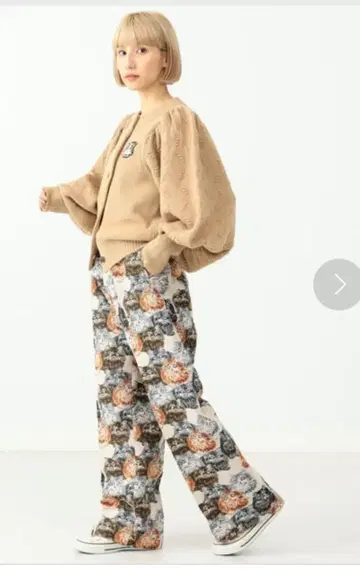 mmts 고양이 프린트 고블랑 팬츠 택 포함 미사용