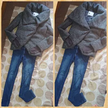 SLY 스라이 다운 코트 다운 자켓 숏 빅 칼라 하이넥