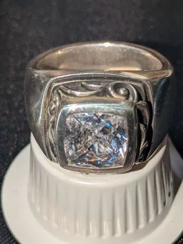 AQUA FORTIS SILVER 반지 아라베스크 지르코니아