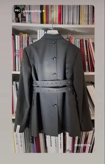 rokh 본가 더블 벨트 오버 사이즈 테일러드 자켓