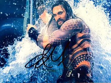 제이슨 모모아 친필 사인 초 대형 사진 -