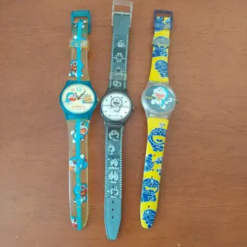 개별 판매 불가 [ USED ] 도라에몽 손목시계 3개 세트 덤 포함