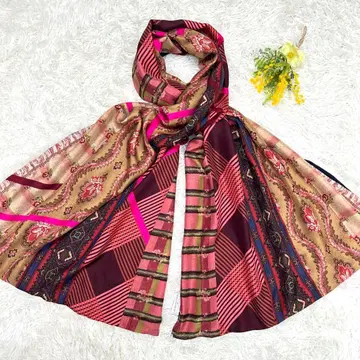 피에르 루이 마시아 대형 스톨 올 패턴 실크 100% 캐시미어 이탈리아제