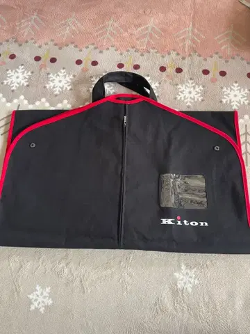 Kiton 가먼트 백 블랙/레드