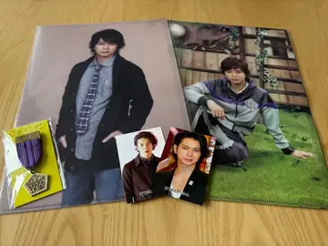 마츠모토 준 굿즈 클리어 파일 트레이딩 카드 메달 브로치 세트