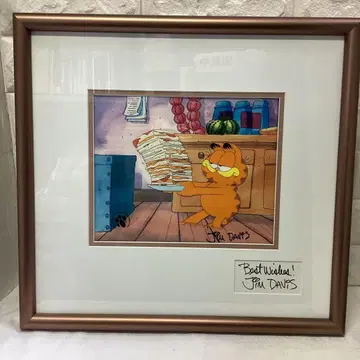 가필드 애니메이션 셀화 사인 포함