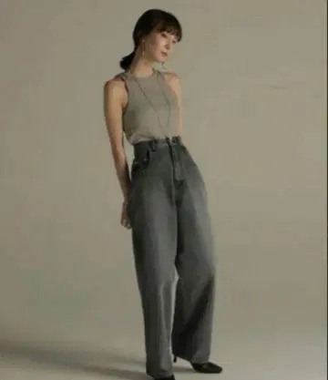 louren 하이웨이스트 빈티지 데님