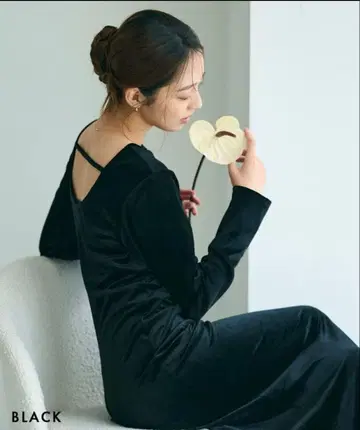 BASEMENT online 백산 벨로아 맥시 원피스 프리 사이즈