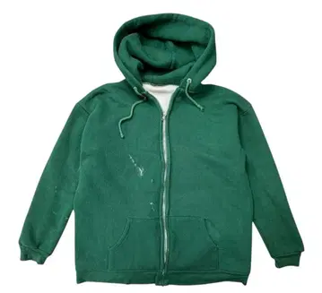 70~80s 더블 페이스 집업 후드 맨투맨 그린